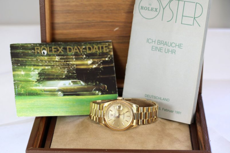 Rolex 18038 with gold bracelet