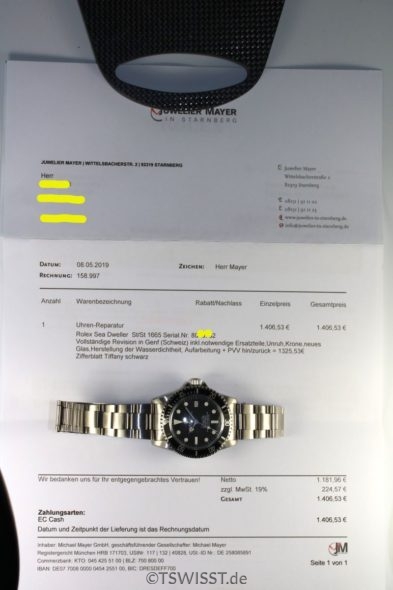 Rolex 1665 Tiffany