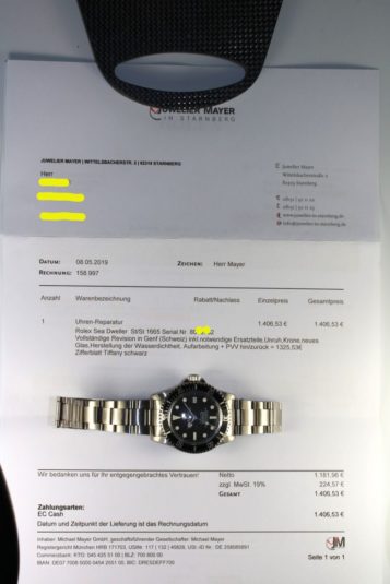 Rolex 1665 Tiffany