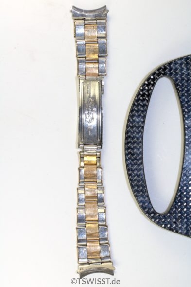 Rolex two tone riveted bracelet