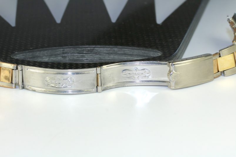 Rolex two tone riveted bracelet