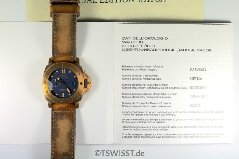 PAM 671 Bronzo full set
